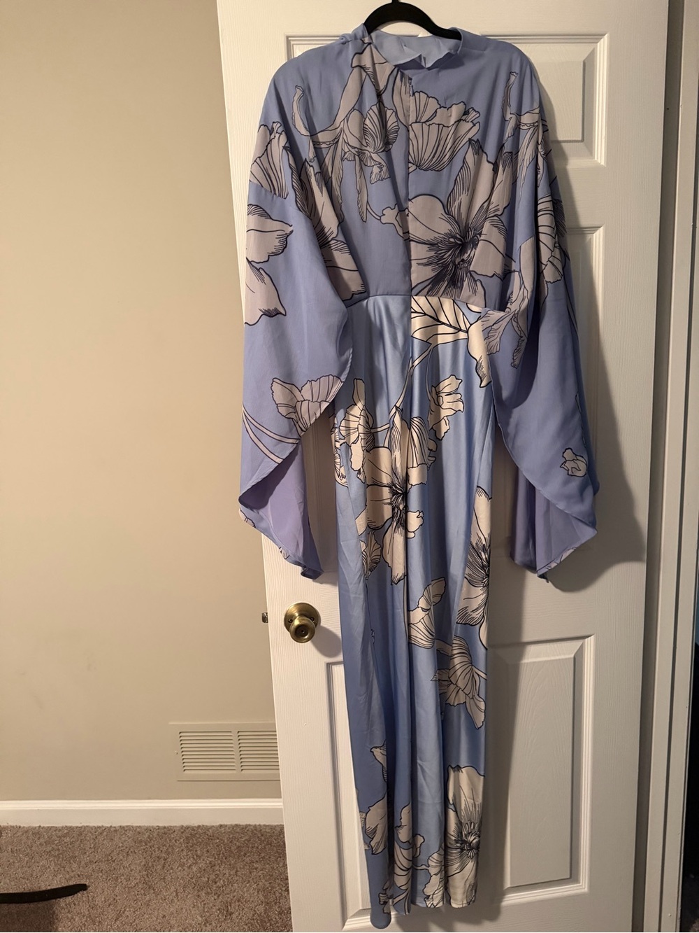 ASOS Chiffon Overlay Satin Maxi Dress - Picture 5 of 7